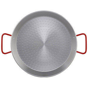 Paellera de acero pulido 30cm para cocina de gas, METALTEX.