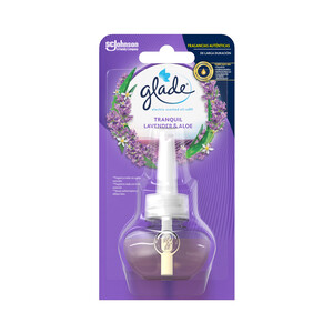 Imagen de GLADE Recambio para ambientador eléctrico con fragancia a lavanda y aloe vera 20 ml.