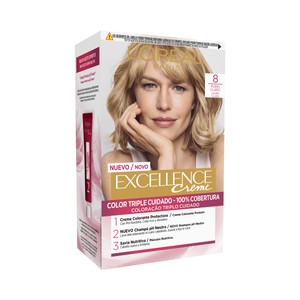 L´ORÉAL PARIS Excellence creme Tinte de pelo permanente tono 8 Rubio claro.