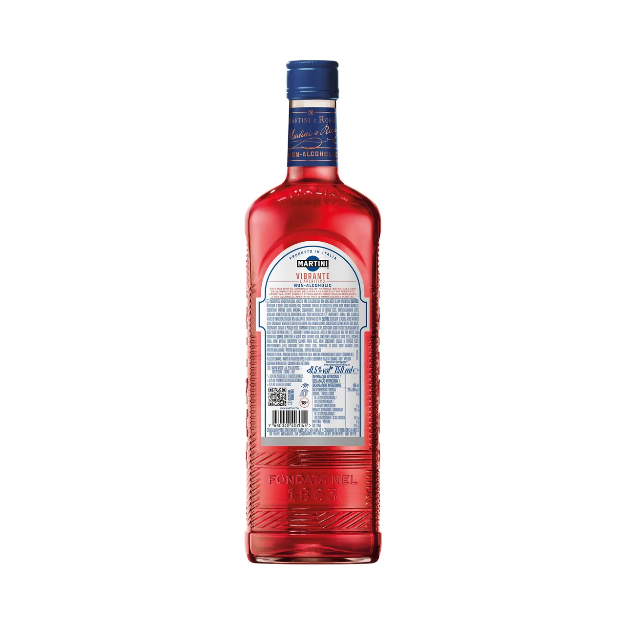 Vibrante Aperitivo sin alcohol, afrutado y balanceado con notas de artemisa y bergamota italiana botella 75 cl.