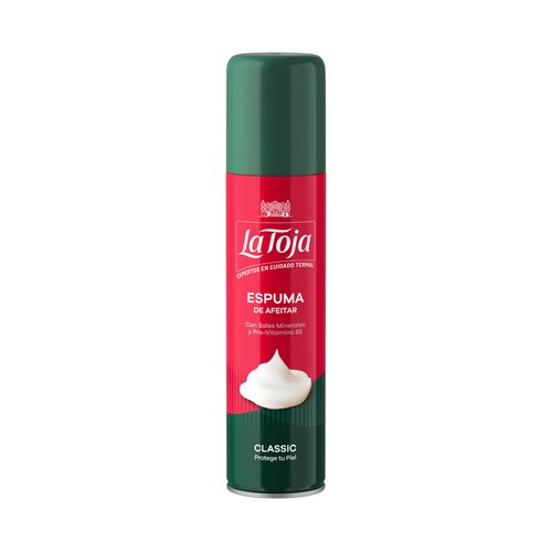 LA TOJA Classic Espuma de afeitar con sales minerales y Pro-Vitamina B5 250 ml.