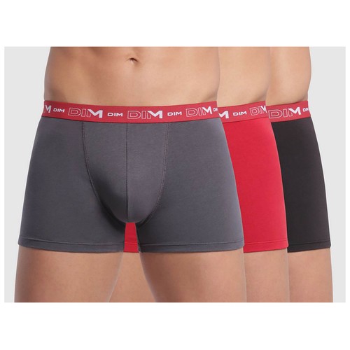Lote de 3 calzoncillos bóxer de algodón para hombre DIM Coton Stretch, talla L.