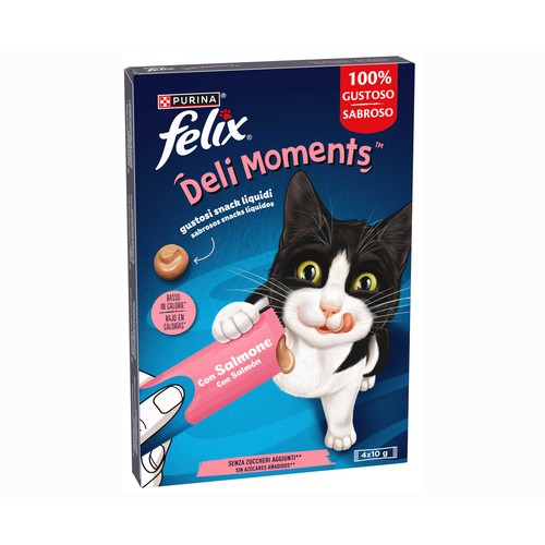 FELIX Snacks delimoment´s salmón 4 x 10 gr.