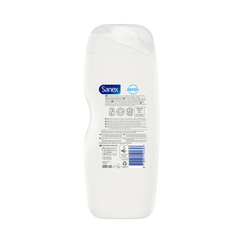 SANEX Gel nutritivo para ducha o baño, para piel seca SANEX Zero% 600 ml.