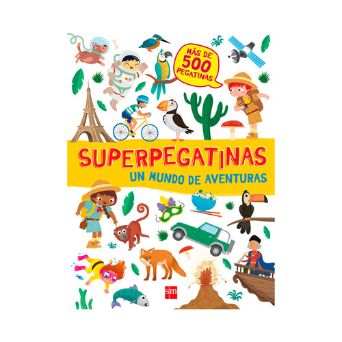 Superpegatinas, un mundo de aventuras, VV. AA. Género infantil. Ediciones SM.