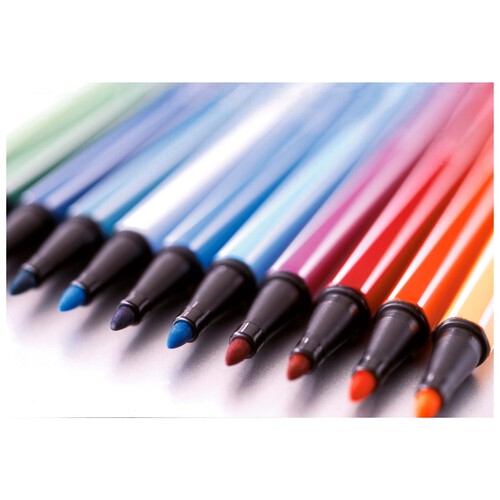 Rotulador premium STABILO Pen 68 - Estuche de 30 unidades (24 colores estándar + 6 colores neón)
