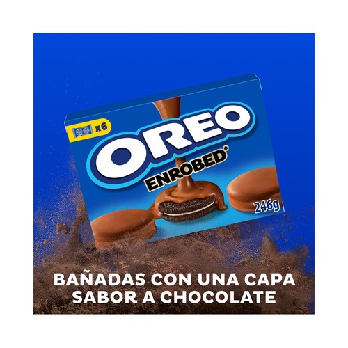 OREO Galletas rellenas de crema de vainilla y cubiertas de chocolate con leche 6 uds. 41 g.