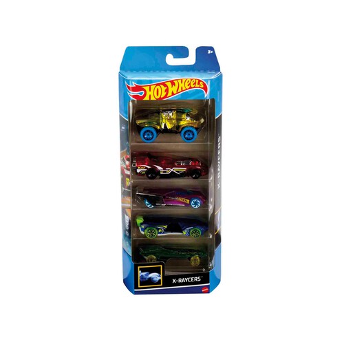 HOT WHEELS - Paquete de 5 autos a escala 1:64, regalo para coleccionistas y niños a partir de 3 años (los estilos pueden variar), 1806