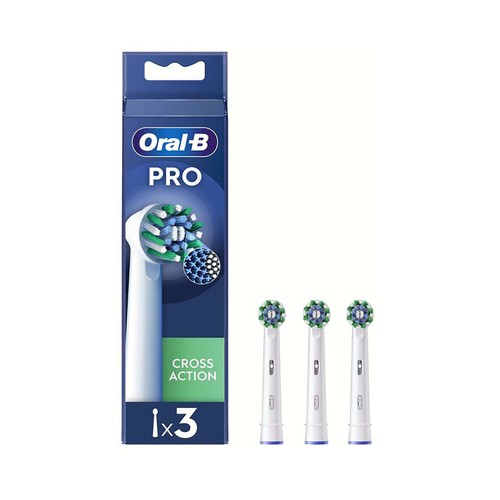 ORAL-B Pro cross action Pack de 3 cabezales de recambio para cepillo eléctrico Braun.