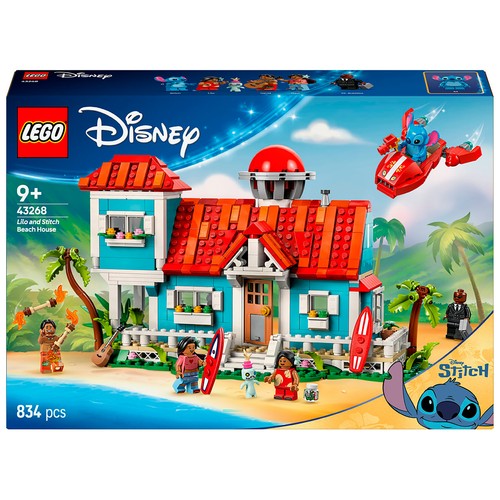 LEGO Disney 43268, Casa en la Playa de Lilo y Stitch, 834 pcs +9 Años