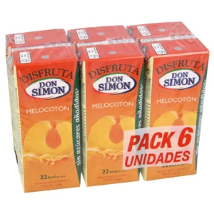DON SIMON Néctar melocotón y soja pack 6 uds x 20 cl.
