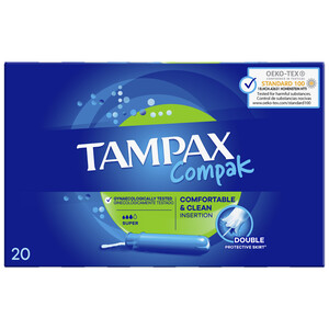 Imagen de TAMPAX Tampones súper con aplicador TAMPAX Compak 20 uds