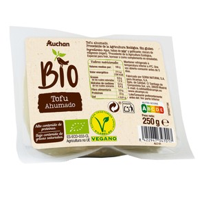 Alcampo Ecológico Tofu Ahumado Ecológico Auchan BIO 250 G.
