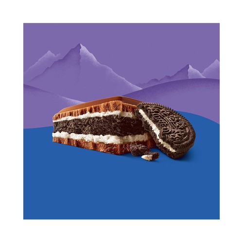 MILKA OREO Chocolate con leche relleno de cacao con galleta 300 g.