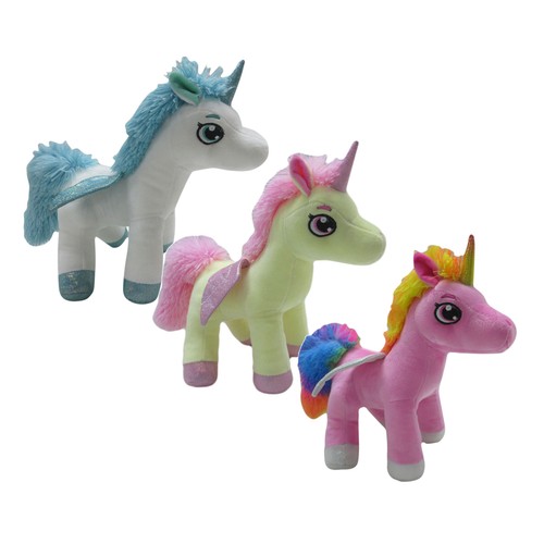 Peluche unicornio alado, 30cm., varios colores ONE TWO FUN ALCAMPO.