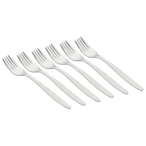 Set de 6 tenedores de mesa de acero inoxidable, Monoblock MALTA.