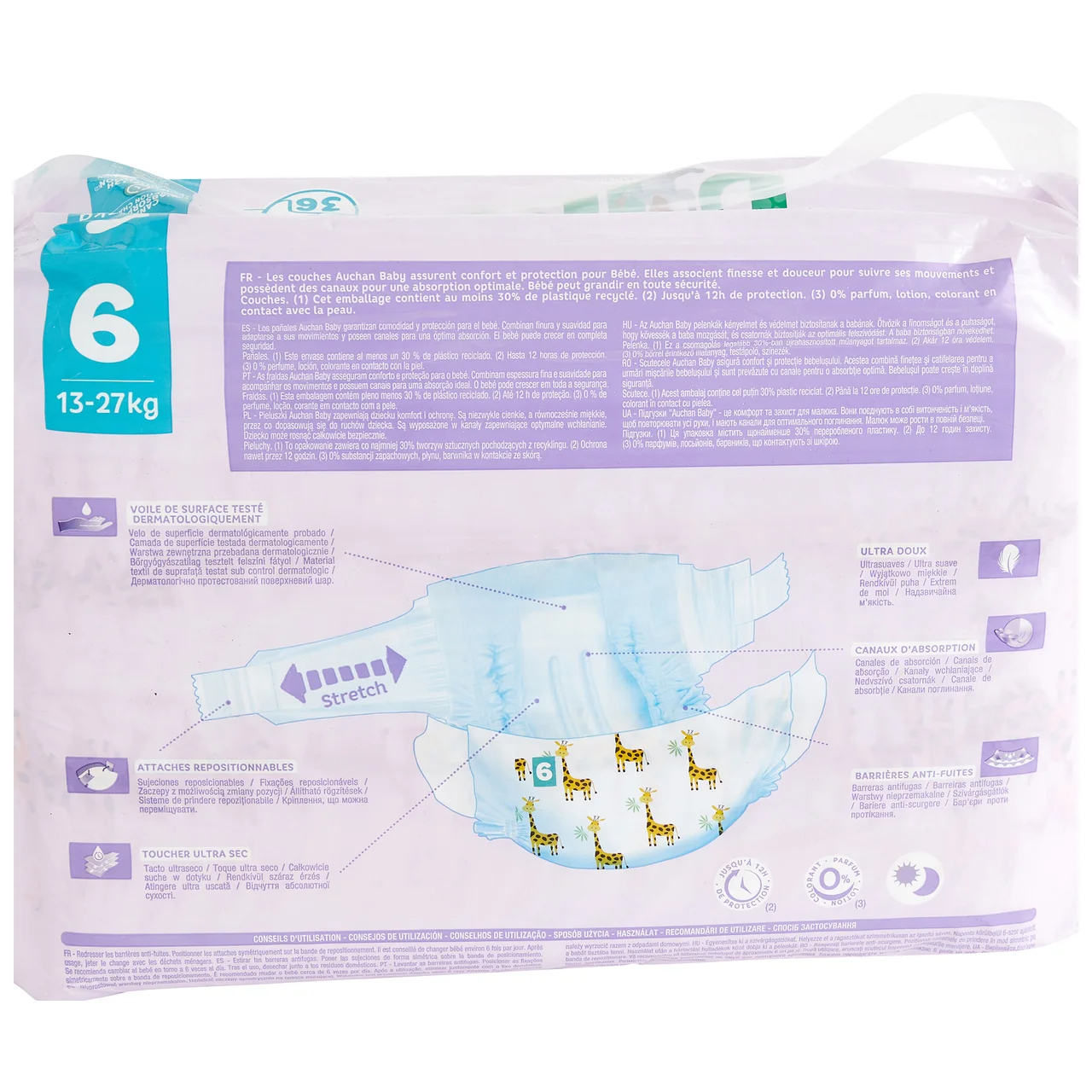PRODUCTO ALCAMPO Baby Pañales talla 6 (13-27 kg) 36 uds.