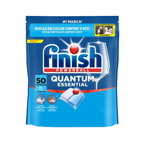 FINISH QUANTUM Lavavajillas de maquina essential 50 ds 580 gr