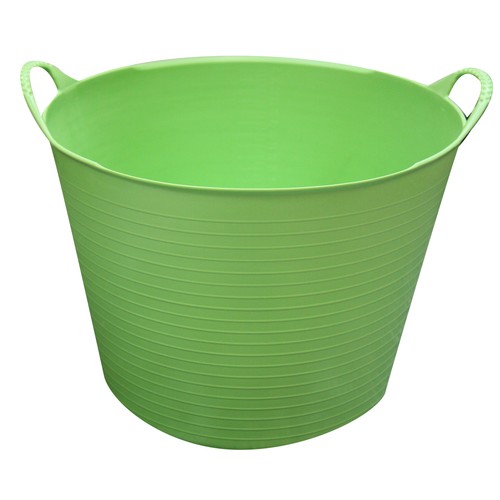 Cubo flexible multiuso de plástico virgen de color pistacho, con capacidad de 38 litros y para uso alimentario ALTUNA.