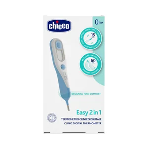 CHICCO Termómetro digital de sonda corta y diseño anatómico CHICCO Easy 2 in 1.