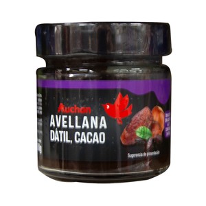 Producto Alcampo Crema de Dátil con Avellana, Cacao y un 5% de Aove 180 G.