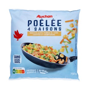 Imagen de AUCHAN Salteado 4 estaciones (mezcla de veduras y patata prefrita) 750 g. Producto Alcampo.