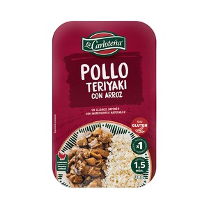 Imagen de LA CARLOTEÑA Pollo teriyaki con arroz, listo para calentar y comer 300 g.