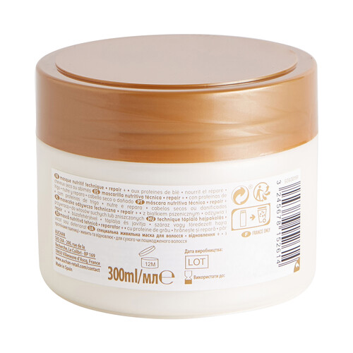 COSMIA Mascarilla hidratante y reparadora de cabellos secos y dañados COSMIA Repair technique + 300 ml.