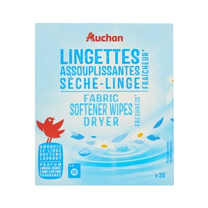 PRODUCTO ALCAMPO Toallitas suavizantes para secadora 20 ud.