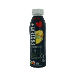 Imagen de AUCHAN Protein + Yogur líquido desnatado proteico sin azúcares añadidos tropical 381 ml. Producto Alcampo