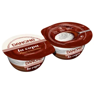 DANONE Copa de chocolate y cremosa nata DANONE 2 x 110 g.