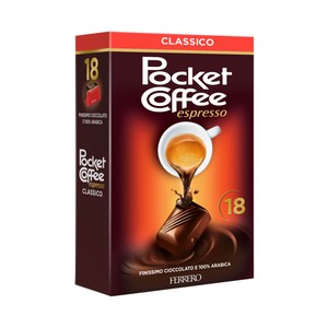 Imagen de FERRERO POCKET COFFE Crujientes especialidades con cobertura y relleno cremoso de capuccino 18 uds. 230 g.