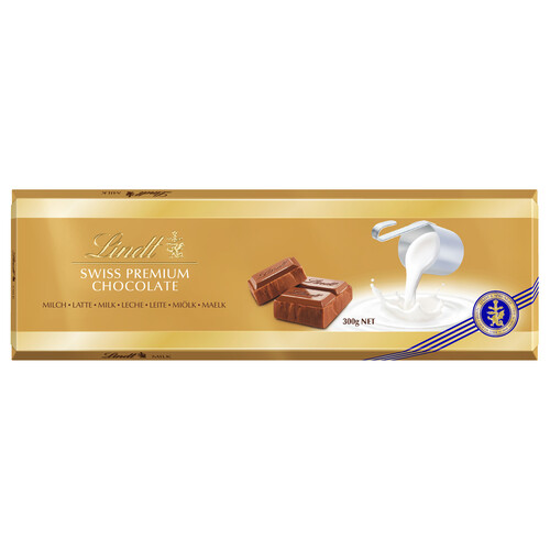 LINDT Chocolate con leche gama oro de 300 g.