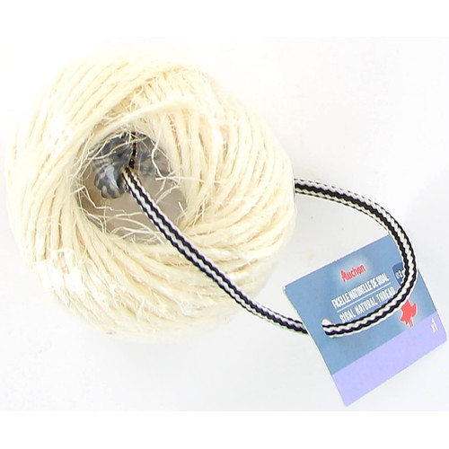 Cuerda sisal con 1 cabo, 2mm x 20m, ALCAMPO.