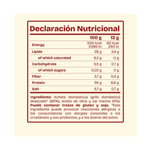 CORIAL Grillos secos con un toque de sal marina 15 g.