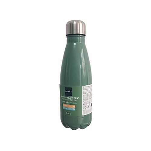 Botella termo de acero inoxidable, 0,35 L, ALCAMPO.