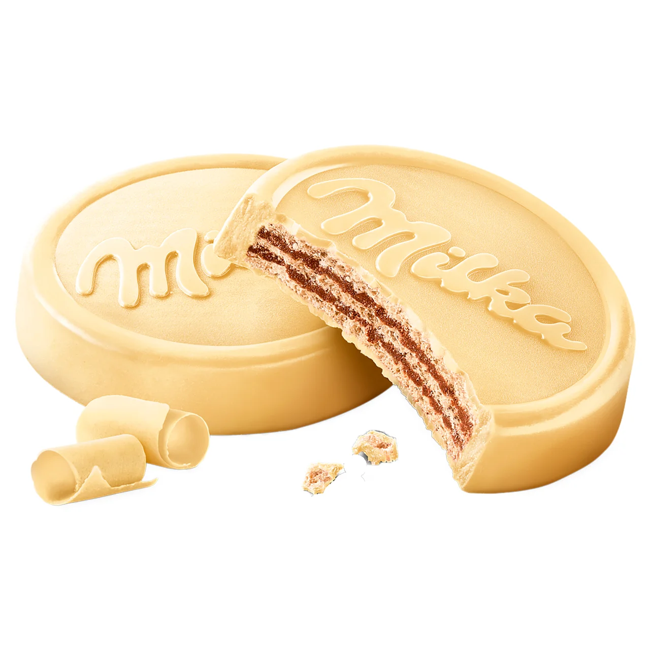 Chocowafer galletas barquillo rellenas de cacao y cubiertas de chocolate blanco de los Alpes paquete 180 g.