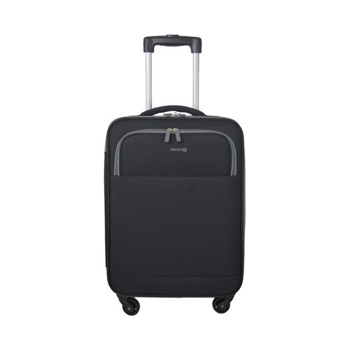 Maleta de cabina tipo trolley  4 ruedas air soft  55cm negro. AIRPORT
