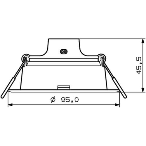 Luces empotrables Downlight D8CM 5.5W 6500K 90mm, PHILIPS.