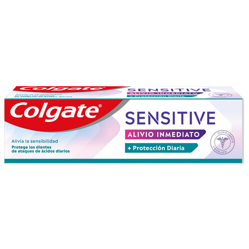 COLGATE Sensitive Pasta de dientes con flúor, para el alivio inmediato de la sensibilidad dental 75 ml.