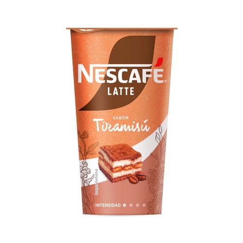 NESCAFÉ Latte Bebida de café con sabor a tiramisú 205 ml. 