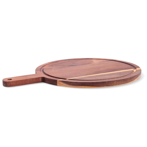 Tabla VALIRA MONTANA de madera redonda con asa de 30x40x1,5cm.