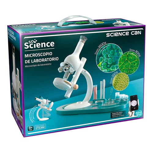 Microscópio de Laboratorio 1600 +8 Años SCIENCE CAN