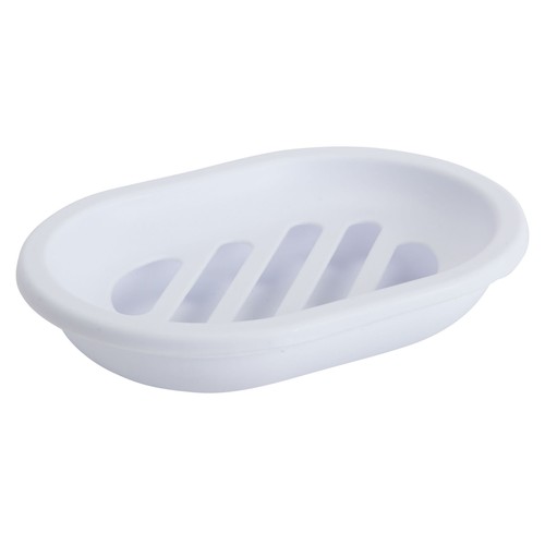 Jabonera de plástico color blanco 13X9,5X2,5CM. PRODUCTO ALCAMPO.
