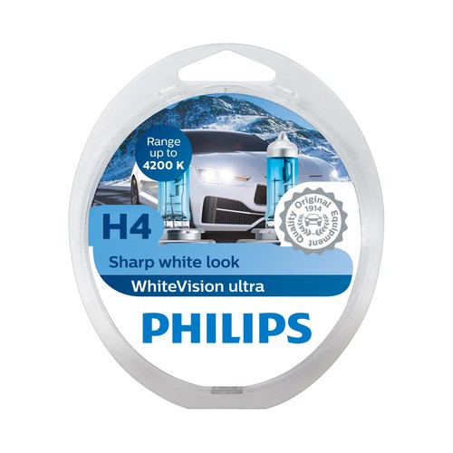 Bombillas para faros delanteros WhiteVision set H4 PHILIPS.