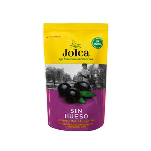 JOLCA Aceituna negra manzanilla sin hueso JOLCA, 75 g.