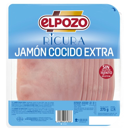 EL POZO Ricura. Jamón cocido Extra - 275g.