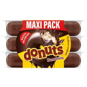 Imagen de DONUTS Bombón Rosquillas cubiertas de chocolate 6 uds 330 g.