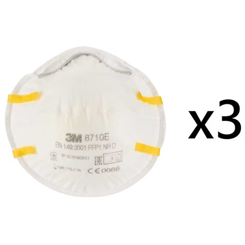 Pack 3 mascarillas antipolvo, 8710 C3 FFP1, 3M ESPAÑA