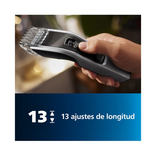 Cortapelos PHILIPS Hairclipper HC3525/15, uso con o sin cable, 13 longitudes, 2 peine-guía, autonomía hasta 45min..